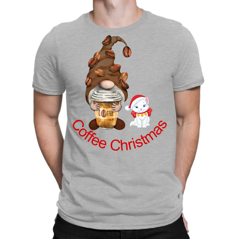 Christmas Coffee And Cat Lover Santa Clause Christ T-shirt | Artistshot