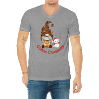 Christmas Coffee And Cat Lover Santa Clause Christ V-neck Tee | Artistshot