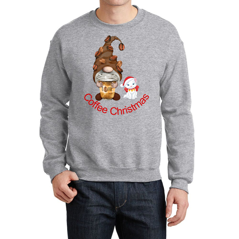 Christmas Coffee And Cat Lover Santa Clause Christ Crewneck Sweatshirt | Artistshot