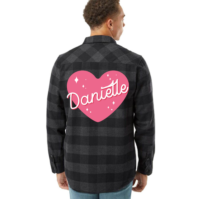 Newjeans New Jeans Danielle Name Typography Tokki Flannel Shirt | Artistshot