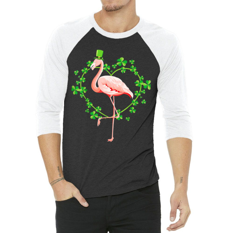 St Patricks Day Shamrock Heart Hat 3/4 Sleeve Shirt by saterseim | Artistshot