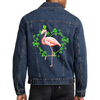 St Patricks Day Shamrock Heart Hat Men Denim Jacket | Artistshot