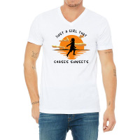 Just A Girl That Chases Sunsets V-neck Tee | Artistshot