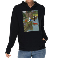 Lady With A Cat. Lightweight Hoodie | Artistshot