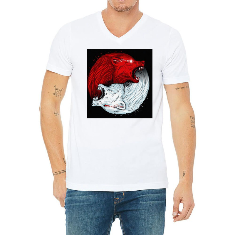 Design A Lion Art Work V-Neck Tee by nayyerdanelo | Artistshot