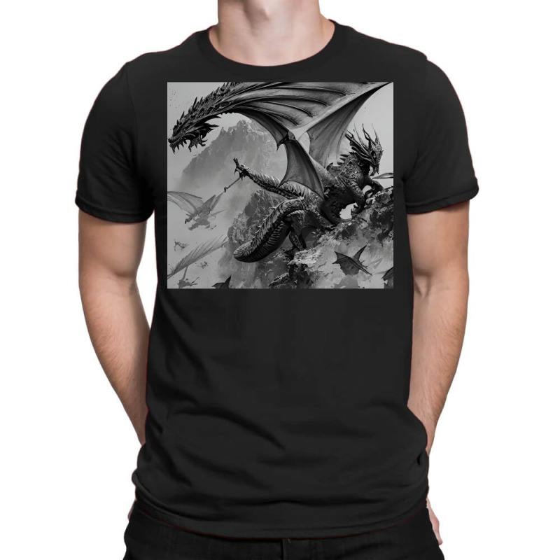 Ai Artwork Dragons T-shirt | Artistshot