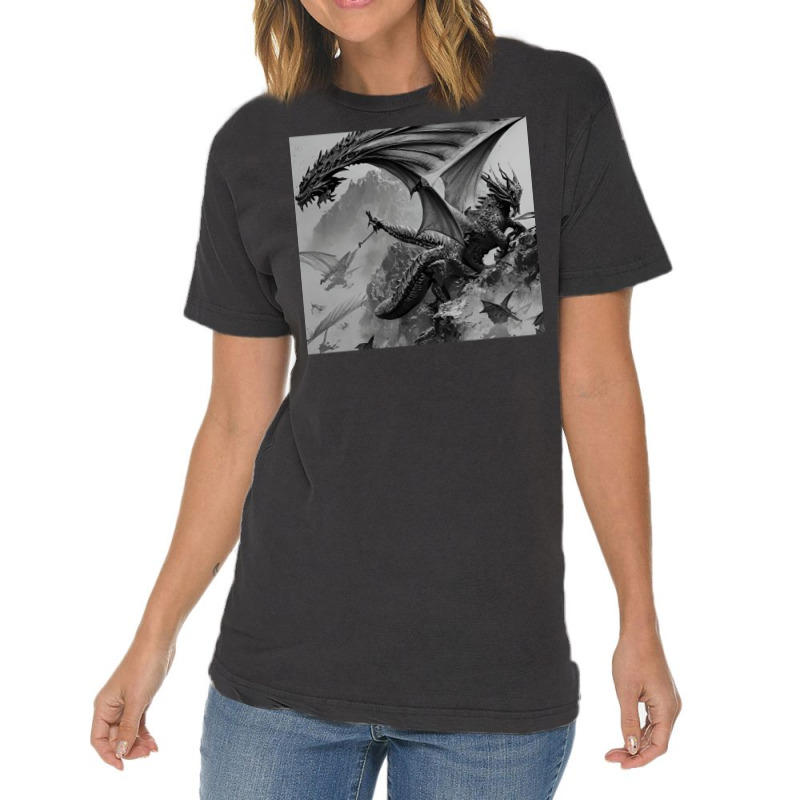 Ai Artwork Dragons Vintage T-shirt | Artistshot