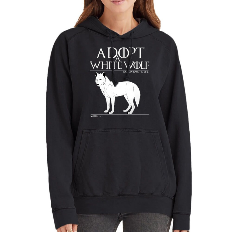 Adopt A White Wolf. Vintage Hoodie | Artistshot