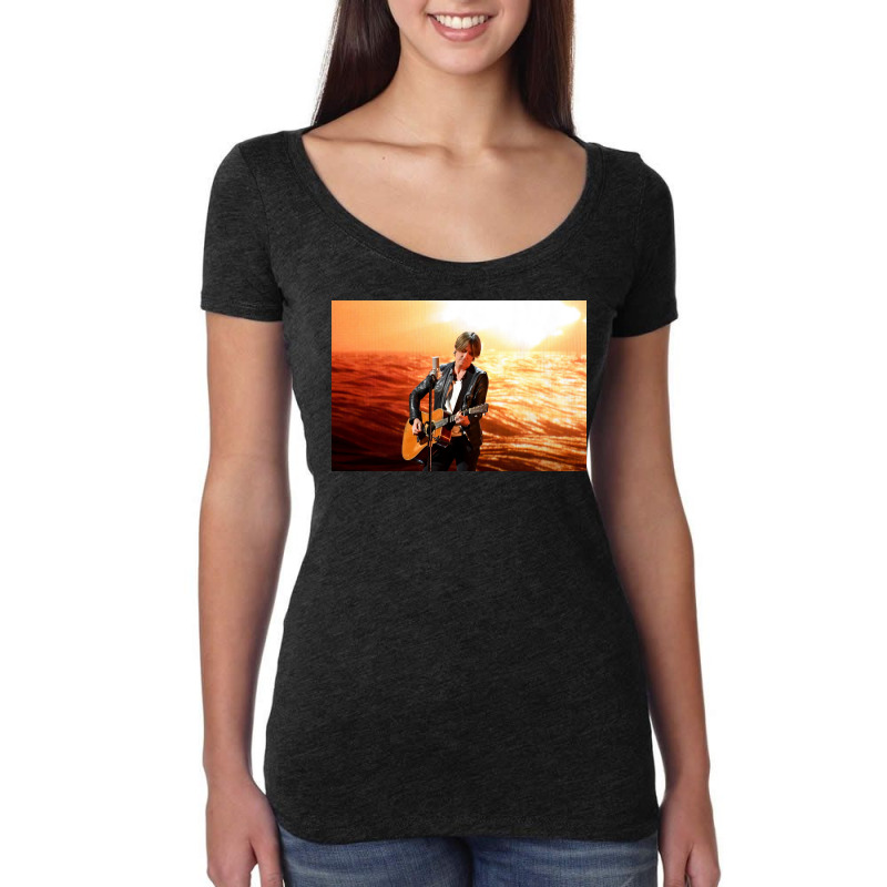 Keith Urban Watch Urban Livestream Concert From His Basement Women's Triblend Scoop T-shirt by HollisGonzalez | Artistshot