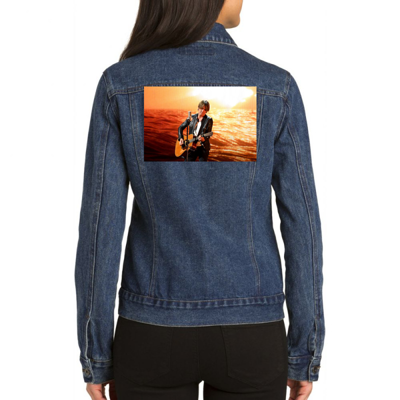 Keith Urban Watch Urban Livestream Concert From His Basement Ladies Denim Jacket by HollisGonzalez | Artistshot