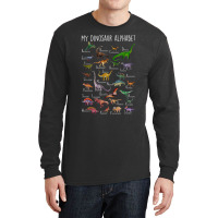 Types Of Dinosaurs Alphabet A Z Abc Dino Rex Ident Long Sleeve Shirts | Artistshot