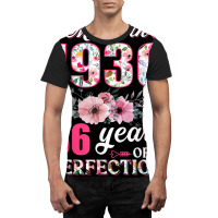 Made In 1936 Floral 86 Year Old 86th Birthday Gift Graphic T-shirt | Artistshot