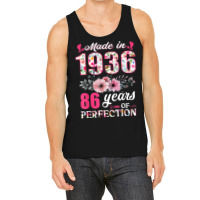 Made In 1936 Floral 86 Year Old 86th Birthday Gift Tank Top | Artistshot