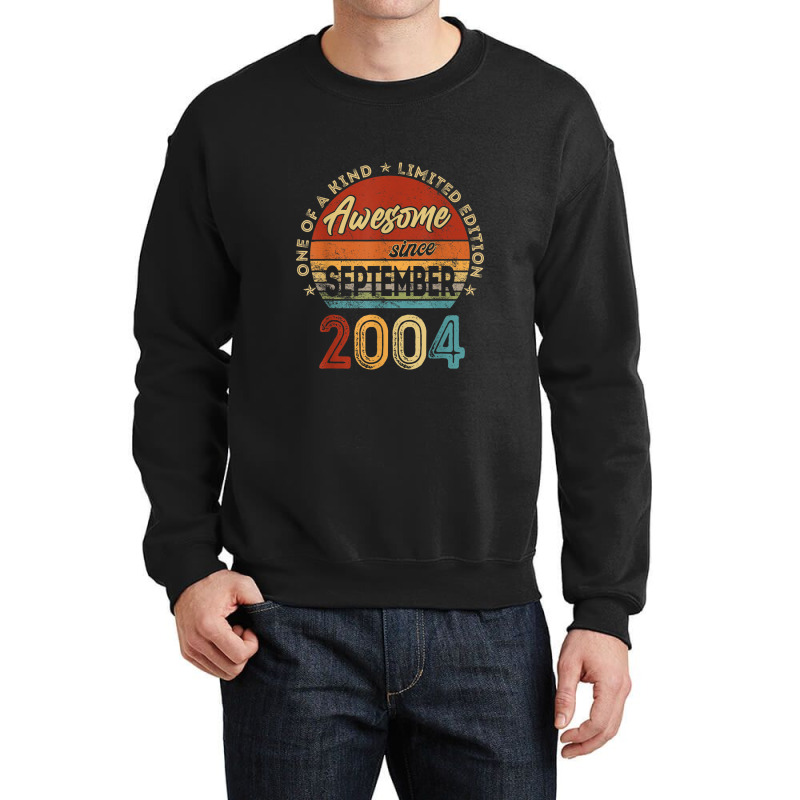 18 Year Old Gifts Awesome Since September 2004 18t Crewneck Sweatshirt | Artistshot