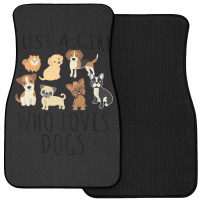 Kids Just A Girl Who Loves Dogs   Funny Puppy T Sh Front Car Mat | Artistshot