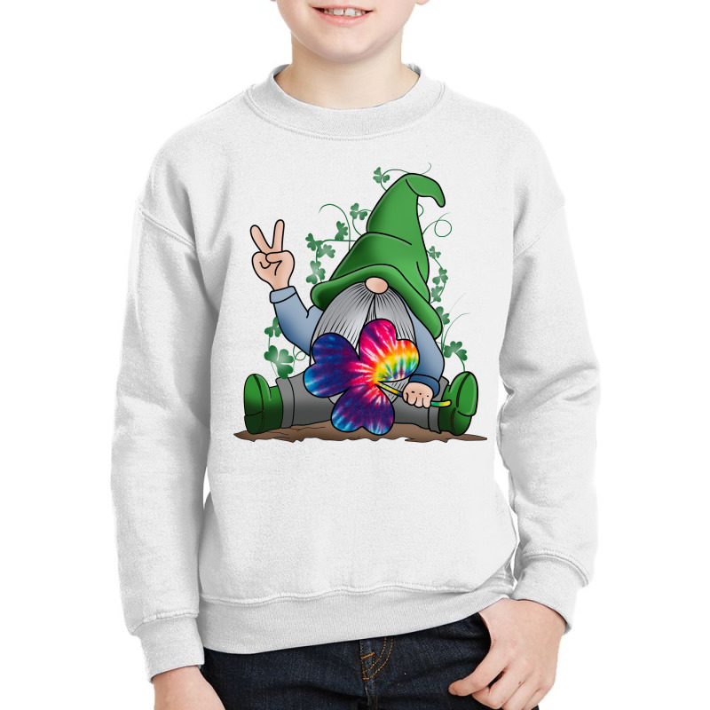 St Patrick’s Elf Peace & Love Youth Sweatshirt | Artistshot