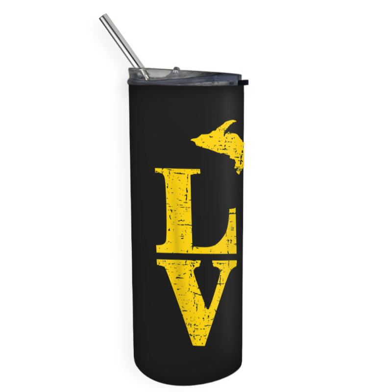 Love Michigan Vintage Mi Wolverine State Pride T S Skinny Tumbler | Artistshot