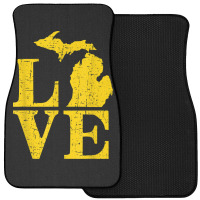 Love Michigan Vintage Mi Wolverine State Pride T S Front Car Mat | Artistshot