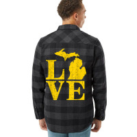 Love Michigan Vintage Mi Wolverine State Pride T S Flannel Shirt | Artistshot