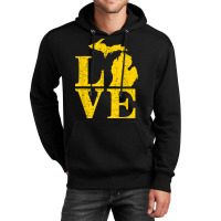 Love Michigan Vintage Mi Wolverine State Pride T S Unisex Hoodie | Artistshot