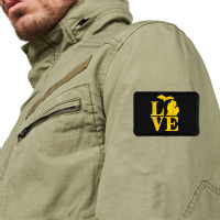 Love Michigan Vintage Mi Wolverine State Pride T S Rectangle Patch | Artistshot