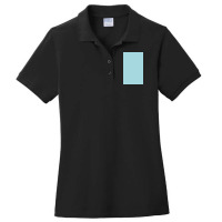 Light Blue Island Paradise Celadon Green Solid Pan Ladies Polo Shirt | Artistshot