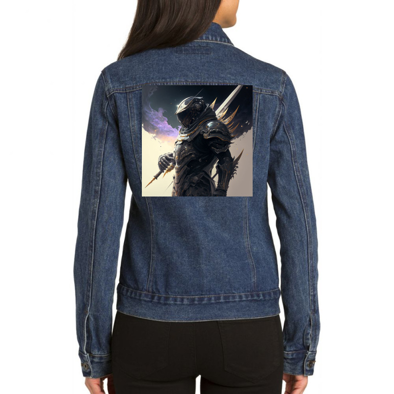 Robotman Picture Ladies Denim Jacket by TheDol | Artistshot