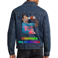 Eliminate The Middle Class Men Denim Jacket | Artistshot