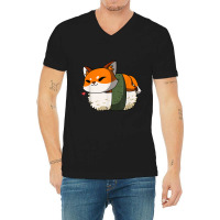 Kawaii Anime Fox Japanese Food Lover Manga Sushi T V-neck Tee | Artistshot