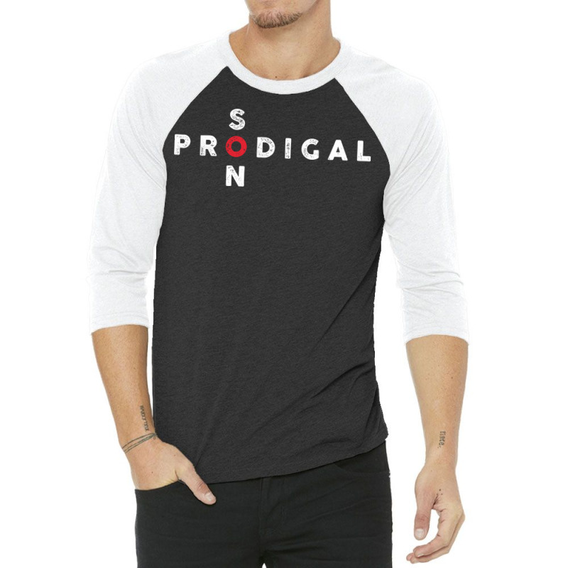 Prodigal Son Text On Dark 3/4 Sleeve Shirt by ukuli | Artistshot