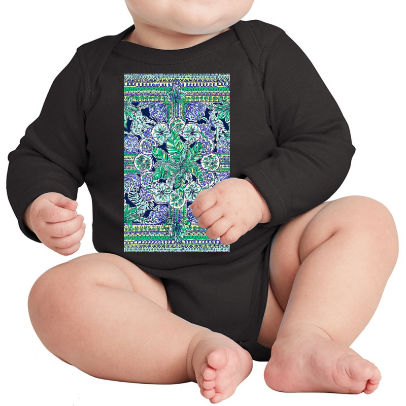 Lilly Pulitzer Escape Artist Long Sleeve Baby Bodysuit | Artistshot