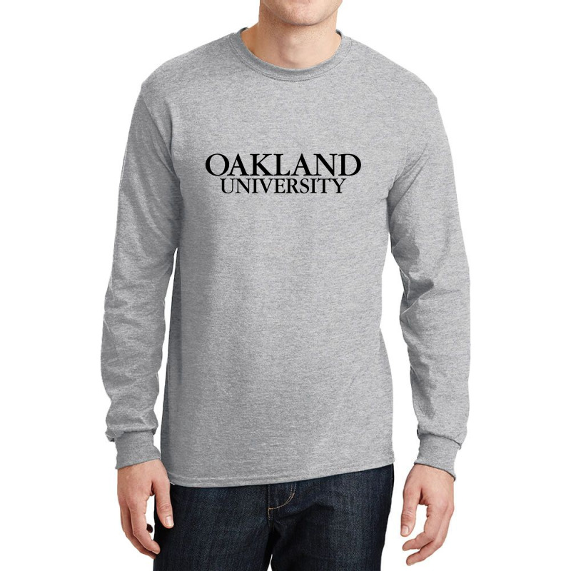 Oakland University Wordmark Long Sleeve Shirts by CollegeStar | Artistshot