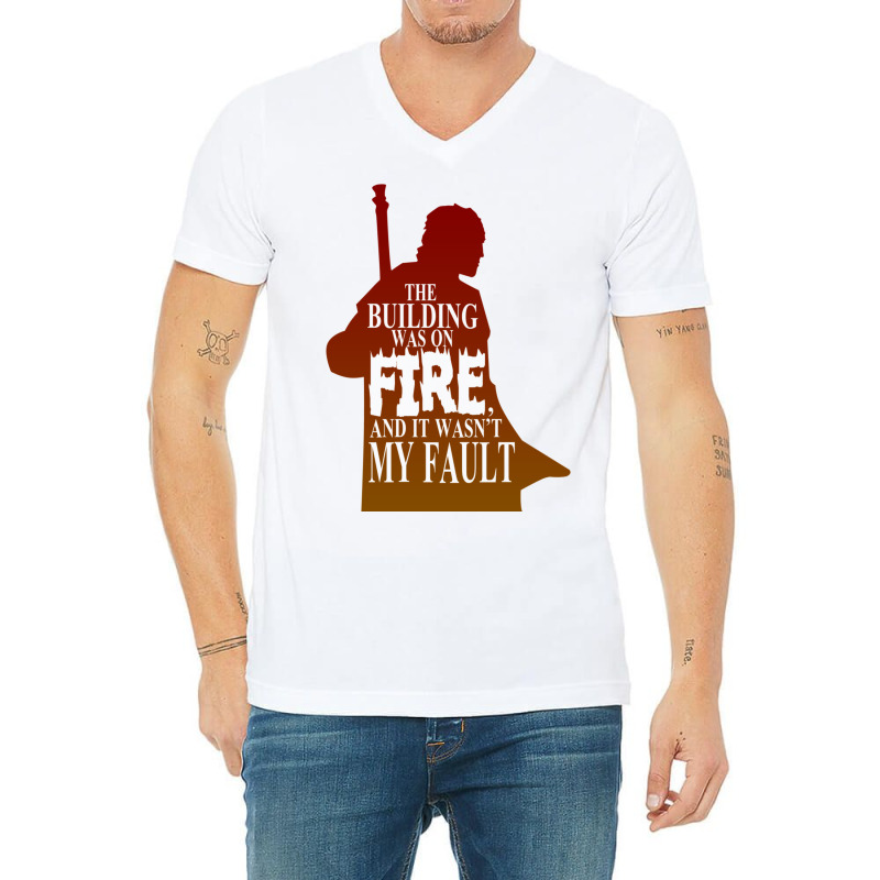 The Building Was On Fire V-neck Tee | Artistshot