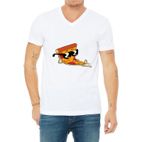 Pizza Man Illustration V-neck Tee | Artistshot