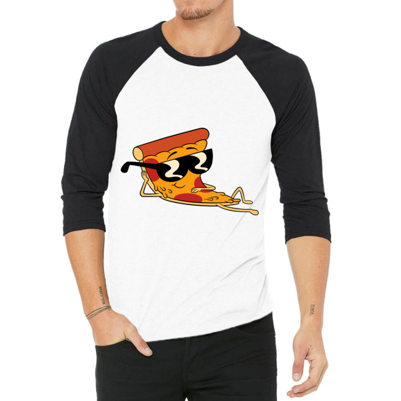 Pizza Man Illustration 3/4 Sleeve Shirt | Artistshot