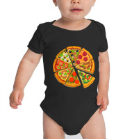 Pizza With Toppings Art Baby Bodysuit | Artistshot