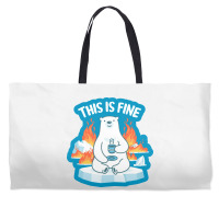 This Is Fine Polar Bear Weekender Totes | Artistshot