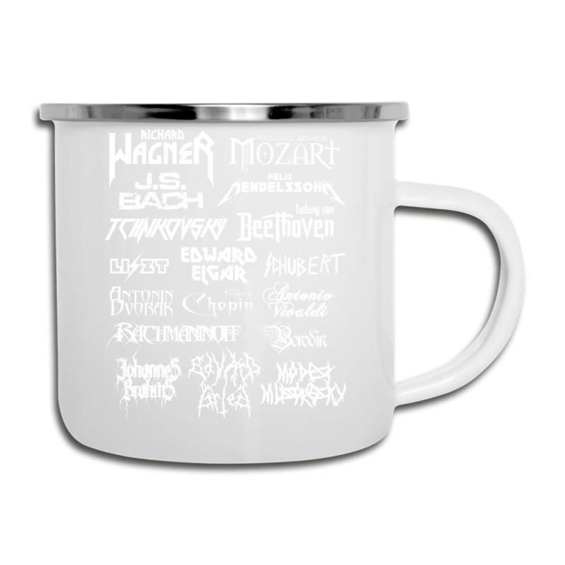 Heavy Metal Style Classical Composers (white Text) Camper Cup by CoreyMartinPeters | Artistshot