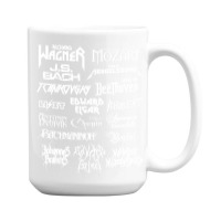 Heavy Metal Style Classical Composers (white Text) 15 Oz Coffee Mug | Artistshot