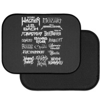 Heavy Metal Style Classical Composers (white Text) Rear Car Mat | Artistshot