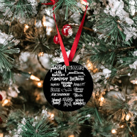 Heavy Metal Style Classical Composers (white Text) Ornament | Artistshot