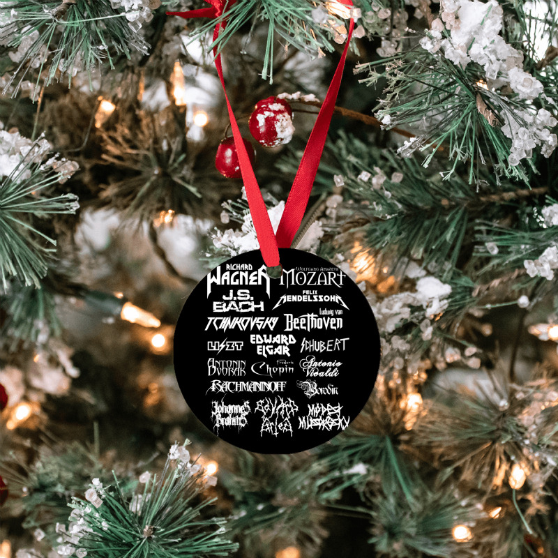 Heavy Metal Style Classical Composers (white Text) Ornament by CoreyMartinPeters | Artistshot