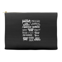 Heavy Metal Style Classical Composers (white Text) Accessory Pouches | Artistshot