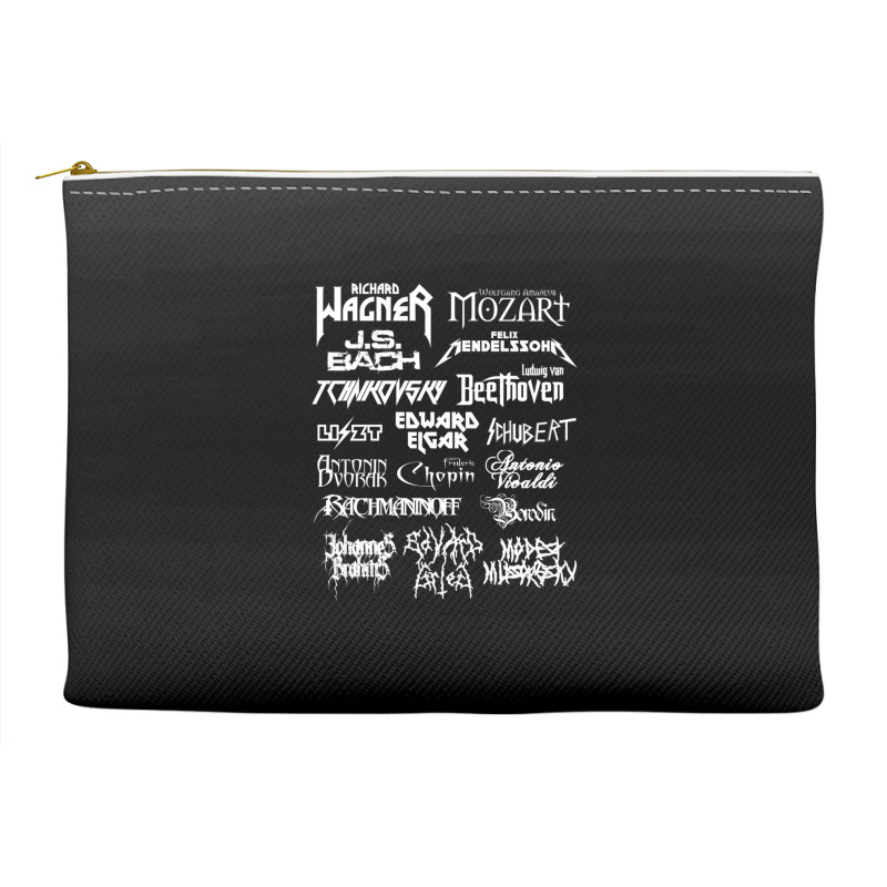 Heavy Metal Style Classical Composers (white Text) Accessory Pouches by CoreyMartinPeters | Artistshot