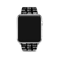 Heavy Metal Style Classical Composers (white Text) Apple Watch Band | Artistshot