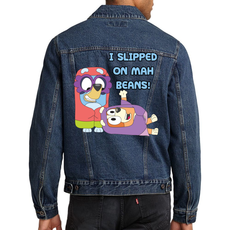 I Slipped On My Beans Men Denim Jacket | Artistshot