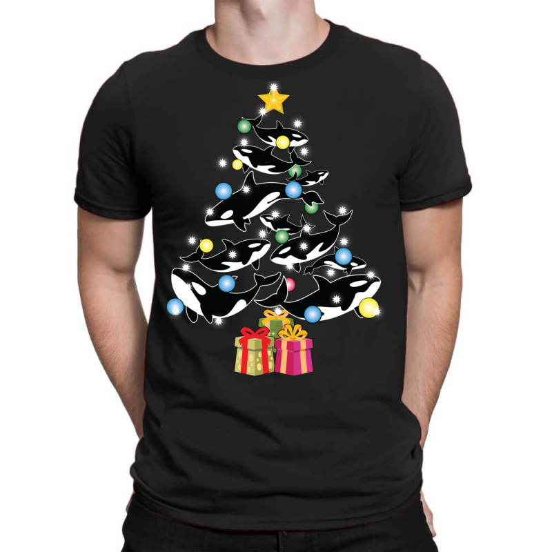 Orca Whale And Christmas Tree Orca Christmas Sweat T-shirt | Artistshot