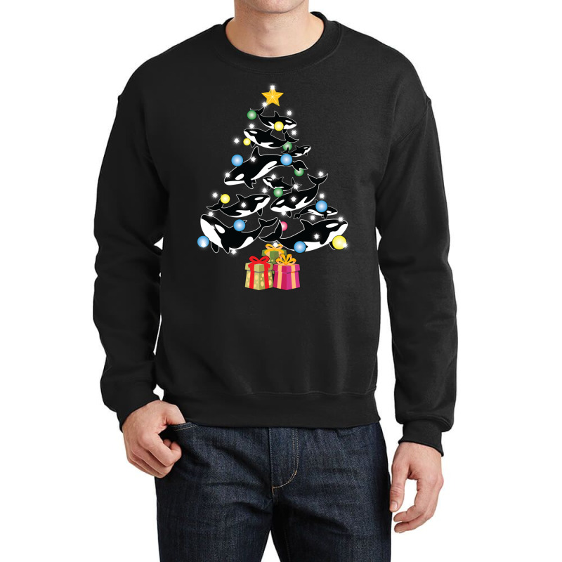 Orca Whale And Christmas Tree Orca Christmas Sweat Crewneck Sweatshirt | Artistshot