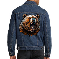 Bear Angry Men Denim Jacket | Artistshot