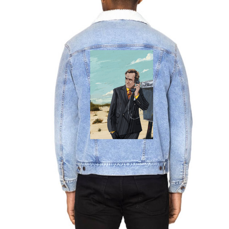 Call Saul Phone Unisex Sherpa-Lined Denim Jacket by edinrei | Artistshot